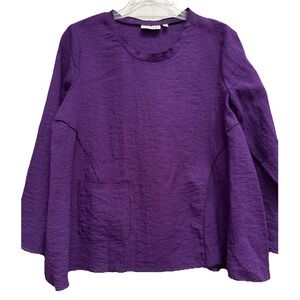 Habitat Clothes To‎ Live In Size S Purple Top Stitching Detail Rayon Nylon